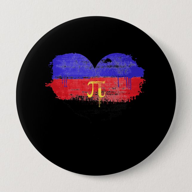 POLYAMORY HEART - POLYAMORY KÄRLEK - SYMBOL - KNAPP (Framsida)