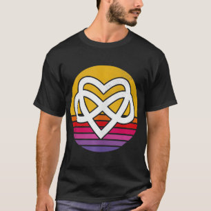 Polyamory Infinity Heart Symbol - Vintage Retro Po T Shirt