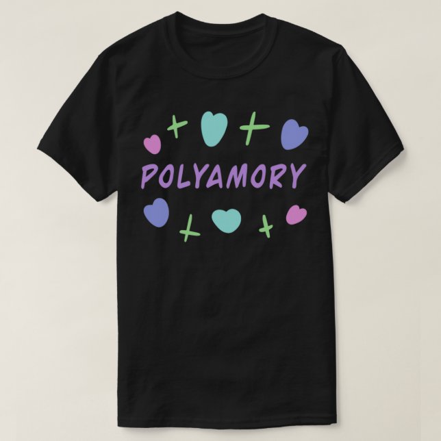 Polyamory lettering Polyamous Relations Poly T Shirt (Design framsida)