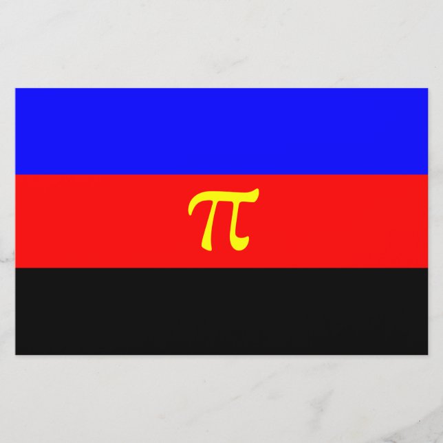 Polyamory Pride Flagga Brevpapper (Framsida)