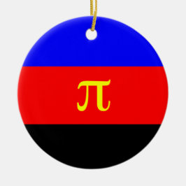 Polyamory Pride Flagga Julgransprydnad Keramik