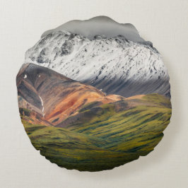 Polychrome-berget, Denali NP, Alaska Rund Kudde