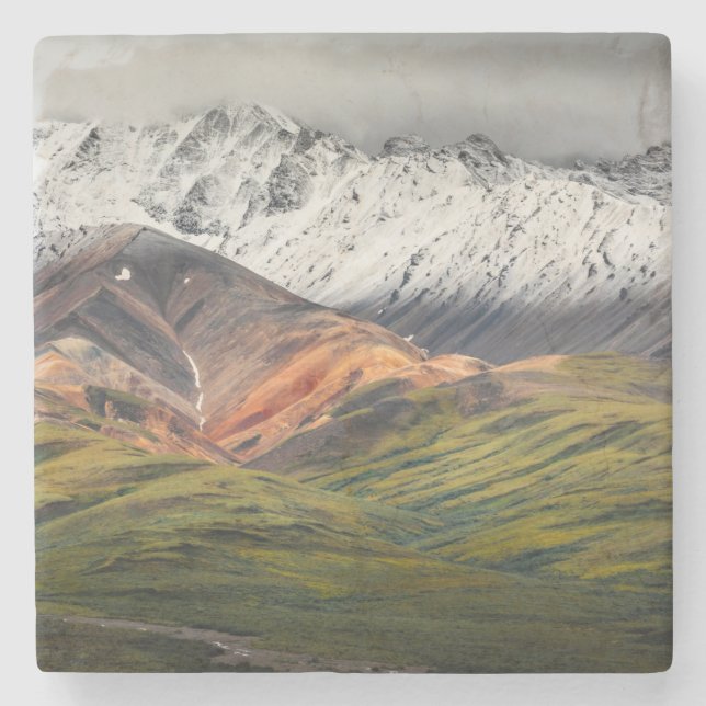 Polychrome-berget, Denali NP, Alaska Stenunderlägg (Framsidan)