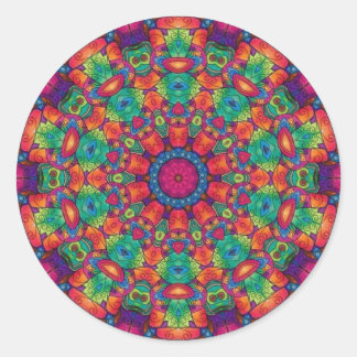 Polychrome Maze Mandala Runt Klistermärke