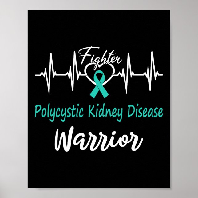 Polycystisk njursjukdom PKD Warrior Heartslag Fi Poster (Framsidan)