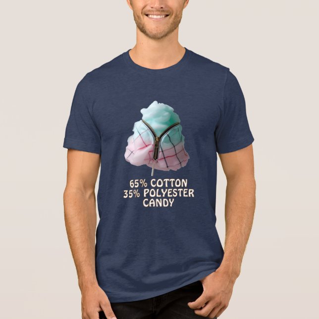 Polyester-Bomull Blandning Godis T Shirt (Framsida)