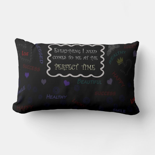 PolyesterLumbarKudde-bekräftelse 13" X 21 ", Lumbarkudde (Framsida)