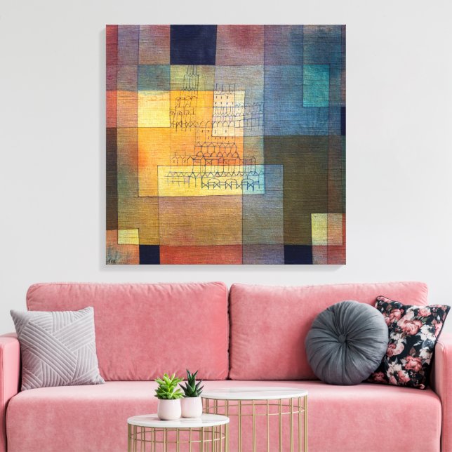 Polyfonisk arkitektur | Paul Klee | Canvastryck (Insitu (Vardagsrum))