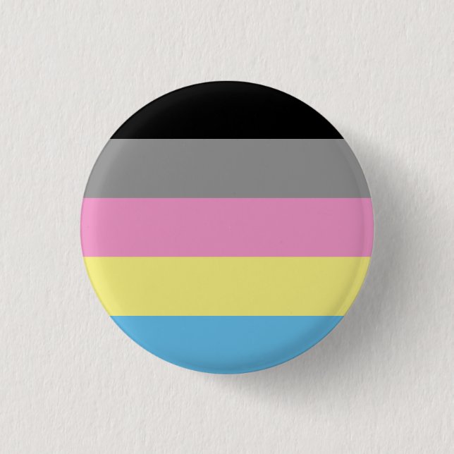 Polygender flaggaemblem knapp (Framsida)