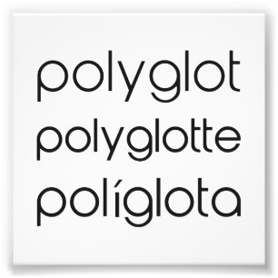 Polyglot PolygCharlotte Polyglota Många språk Fototryck