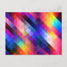 Polygon abstract colorful pattern vykort