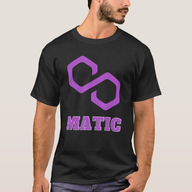 Polygon Crypto MATIC Network Cryptocurrency Altcoi T Shirt (Framsida)