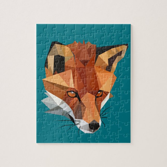 Polygon Fox Custom Pussel (Vertikal)