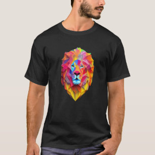 Polygon, Lejont huvud, färglöst Mane Kung vid jung T Shirt