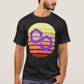 Polygon MATIC Crypto Logotyp Modern Digital Crypto T Shirt