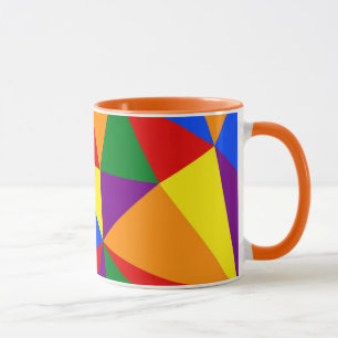 Polygon Rainbow Mönster Mugg