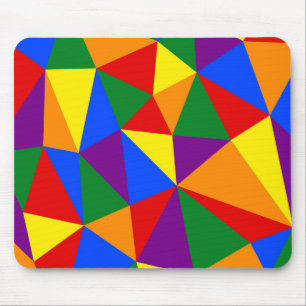 Polygon Rainbow Mönster Musmatta
