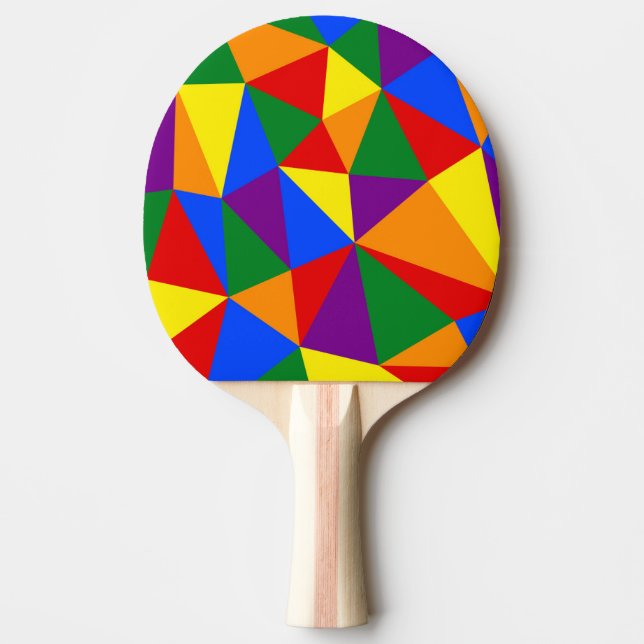 Polygon Rainbow Mönster Pingisracket (Framsidan)