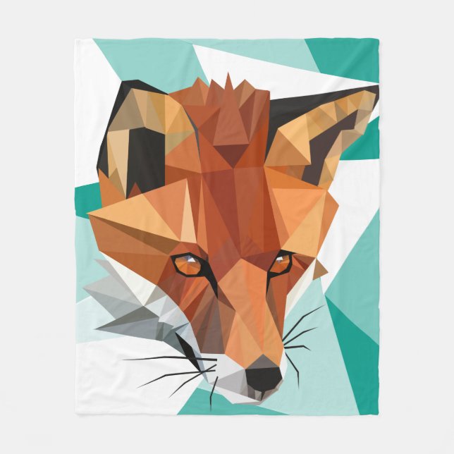 Polygon Red Fox-Anpassningsbar Fleecefilt (Framsidan)