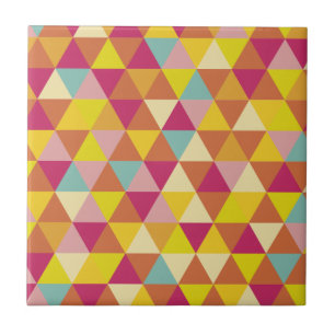 Polygon-trianglar med flera färg i geometrisk for kakelplatta