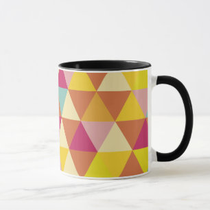 Polygon-trianglar med flera färg i geometrisk form mugg