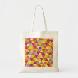 Polygon-trianglar med flera färg i geometrisk form tygkasse