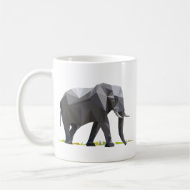 polygon triangle graphic art elephant kaffemugg