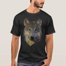 Polygon Wolf dreieckige Mosaik Formen Polyart