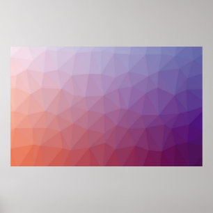 polygonabstrakt. Modern abstrakt illustration wi Poster