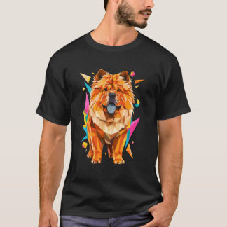 Polygonal Abstract Art Chow Chow T Shirt