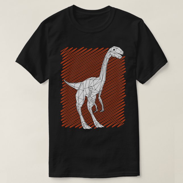 Polygonal Allosaurus älskare Dinosaur art T Shirt (Design framsida)