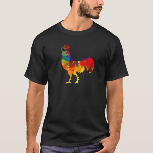 Polygonal Chicken  Kyckling Kyckling T Shirt (Framsida)