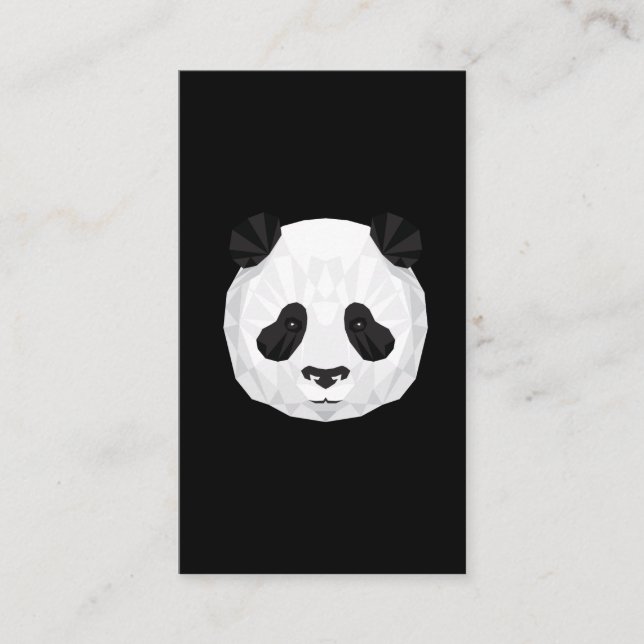 Polygonal gåva för Panda för Zookeeper Visitkort (Framsida)
