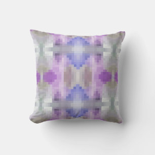 Polygonal geometrisk violett lila blå pixel squ kudde