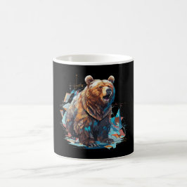 Polygonal Grizzly Bear Mugg för hela året