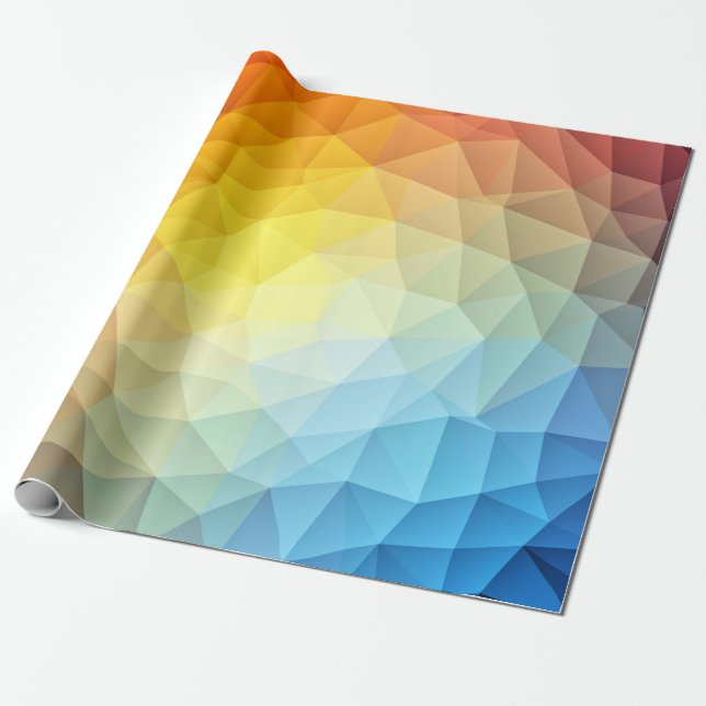 Polygonal mönsterdesign på inpackning av papper presentpapper (Utrullad)