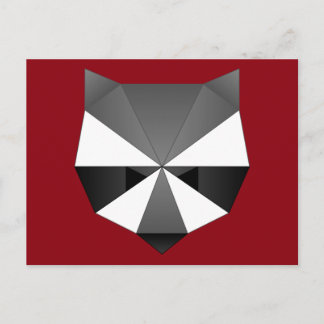 Polygonal Raccoon Vykort