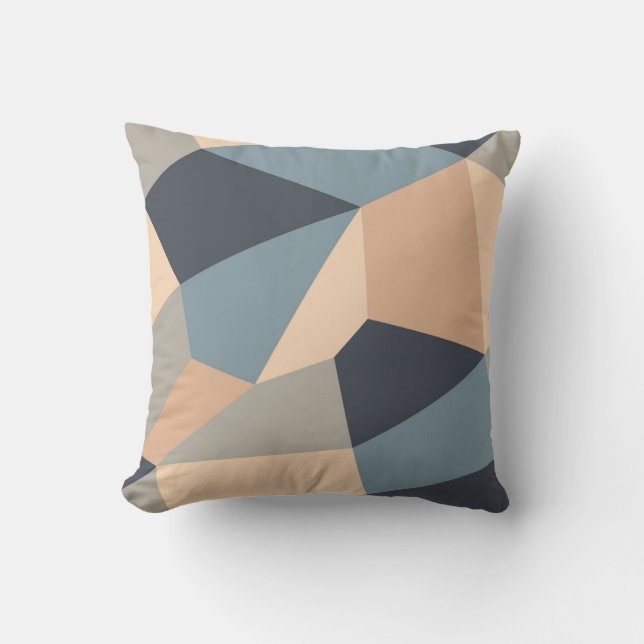 Polygonal variegated seamless pattern. multi-color kudde (Framsida)