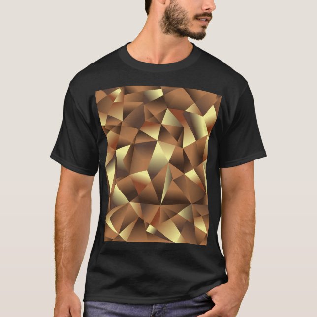 Polygonbakgrund: Abstrakt texturerad konst T Shirt (Framsida)