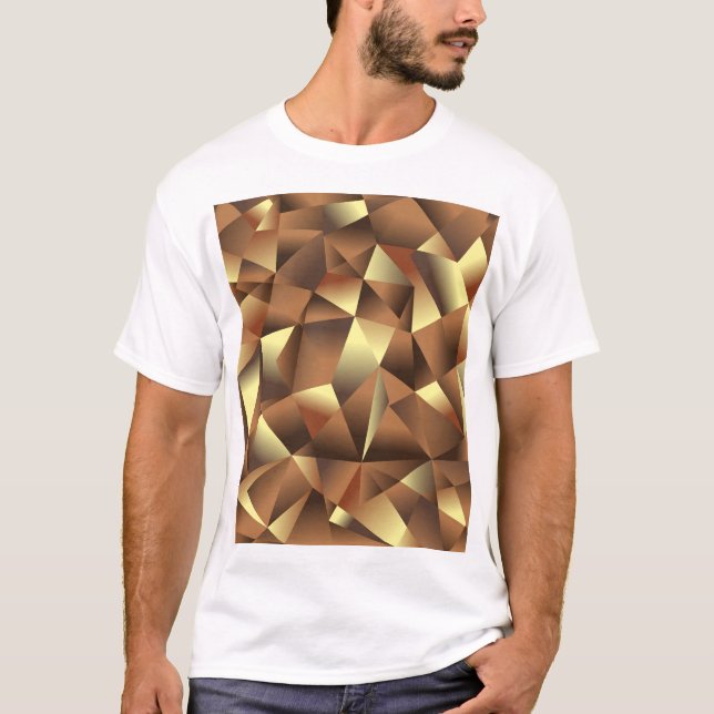 Polygonbakgrund: Abstrakt texturerad konst T Shirt (Framsida)