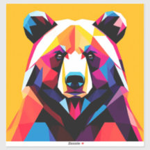 Polygonbjörn med abstrakt stil