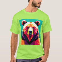 Polygonbjörn med abstrakt stil