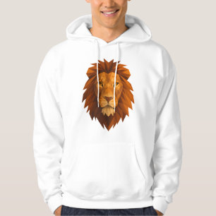 Polygonens Lejona huvud - Geometrisk kraftutformni Hoodie