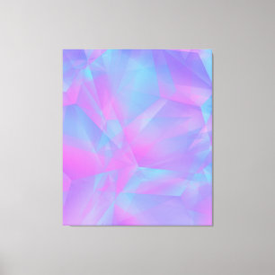 Polygoners Rosa Blue Lila Canvastryck
