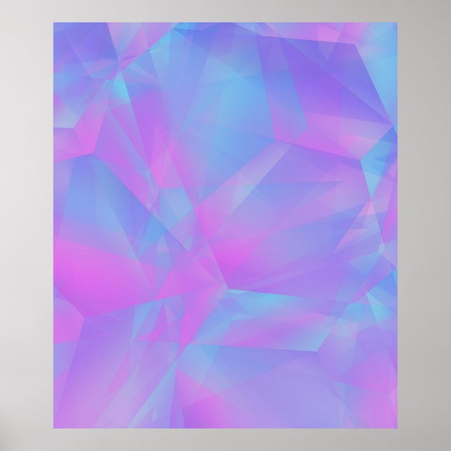 Polygoners Rosa Blue Lila Poster (Framsidan)