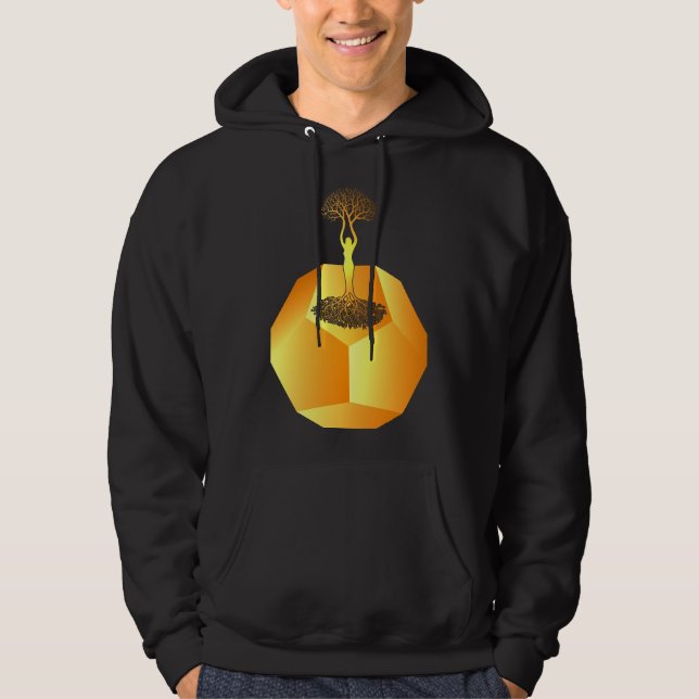 Polygonformen helig hoodie (Framsida)