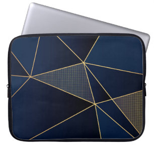 Polygonformer i Guld, moderna marinformer Struktur Laptop Fodral