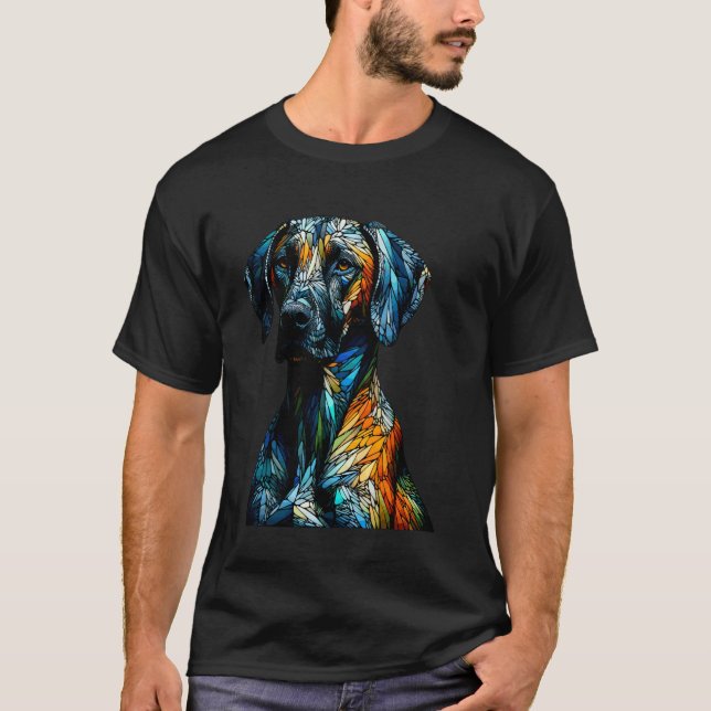 Polygonkonst Rhodesian Ridgeback Ridgebacks T Shirt (Framsida)