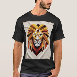 Polygonmajestät: Geometric Lejon T-Shirt