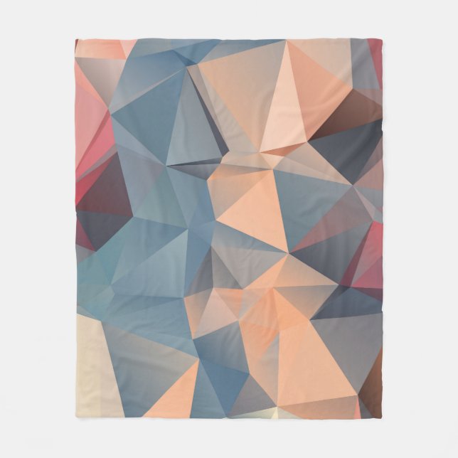 Polygonmosaik: Kreativ Geometrical Elegance. Fleecefilt (Framsidan)